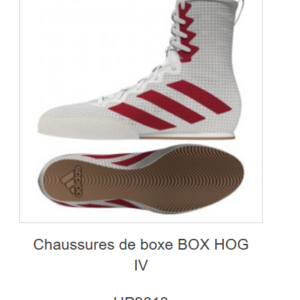 حذاء ملاكمة Hog 4 أبيض × أحمر ماركة أديداس